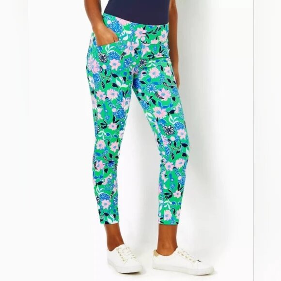 Lilly Pulitzer Corso Pant UPF 50 Spearmint Golf Til U Drop Woven Sz 00 NWT $148 - Picture 4 of 9